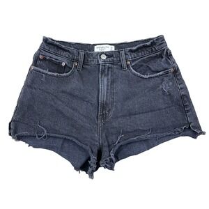 Abercrombie & Fitch Shorts Women 29/8 The Mom Short High Rise Black Cut Off